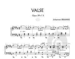 Valse No3 Opus 39 von Johannes Brahms 