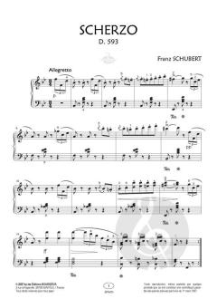 Scherzo D593 Si B Majeur von Franz Schubert 