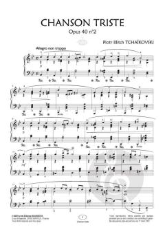Chanson Triste Sol Mineur Opus 40 No2 von Peter Iljitsch Tschaikowsky 