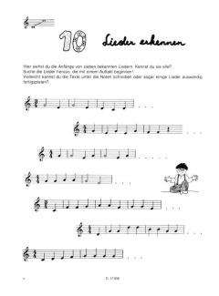 Notenrätsel für Blockflöten-Anfänger 