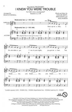 I Knew You Were Trouble (Taylor Swift) 