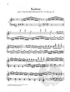 Kadenzen und Eingänge zu Klavierkonzerten von Ludwig van Beethoven im Alle Noten Shop kaufen