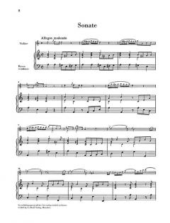 Sonate a-moll für Violine und Basso continuo von Johann Baptist Georg Neruda im Alle Noten Shop kaufen