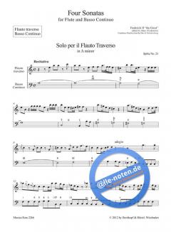 Four Sonatas von Friedrich II. 
