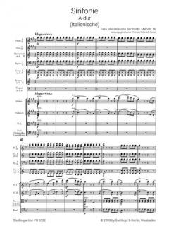Symphonie Nr. 4 A-dur von Felix Mendelssohn Bartholdy 