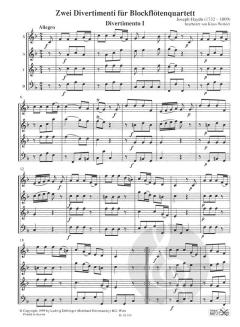 2 Divertimenti nach Baryton-Trios (Joseph Haydn) 