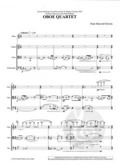 Oboe Quartet Op. 323 von Peter Maxwell Davies im Alle Noten Shop kaufen