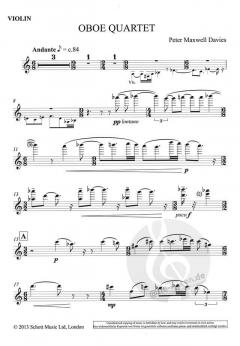 Oboe Quartet Op. 323 von Peter Maxwell Davies im Alle Noten Shop kaufen