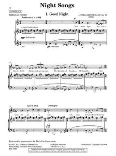 Night Songs op. 22 von Lowell Liebermann 