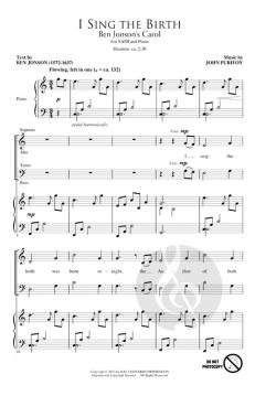 I Sing The Birth (Ben Jonson's Carol) (John Purifoy) 