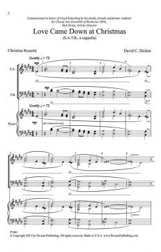 Love Came Down At Christmas (David C. Dickau) 