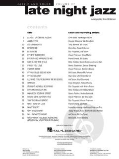 Jazz Piano Solos Vol. 27: Late Night Jazz von Steve Allen 