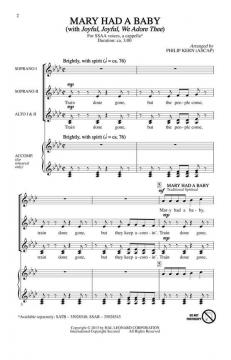 Mary Had A Baby (with Joyful, Joyful, We Adore Thee) 