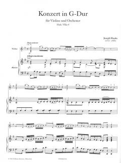 Konzert in G-Dur für Violine und Orchester Hob. VIIa: 4 von Joseph Haydn im Alle Noten Shop kaufen