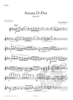 Sonata in D-Dur op. 26 von Dora Pejacevic für Violine und Klavier im Alle Noten Shop kaufen