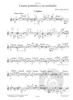 4 Preludios y un Postludio von Maximo Diego Pujol 