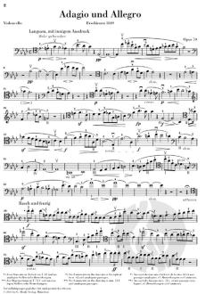 Adagio und Allegro op. 70 von Robert Schumann für Klavier und Horn - Fassung für Violoncello im Alle Noten Shop kaufen
