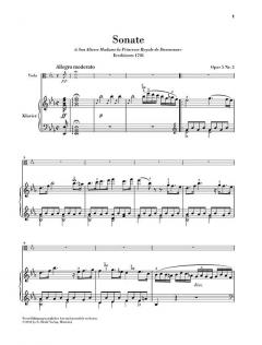 Sonate für Klavier und Viola Es-dur op. 5 Nr. 3 von Johann Nepomuk Hummel im Alle Noten Shop kaufen