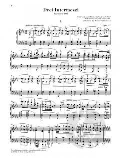 3 Intermezzi op. 117 von Johannes Brahms 