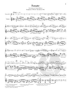 Sonate für Violine und Violoncello von Maurice Ravel 