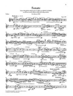 Klarinettensonate Op. 107 von Max Reger 