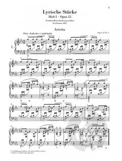 Sämtliche Lyrische Stücke von Edvard Grieg für Klavier im Alle Noten Shop kaufen