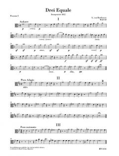 Drei Equale WoO 30 von Ludwig van Beethoven für 4 Posaunen im Alle Noten Shop kaufen