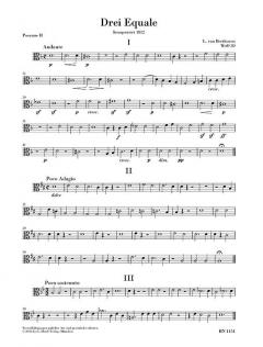 Drei Equale WoO 30 von Ludwig van Beethoven für 4 Posaunen im Alle Noten Shop kaufen