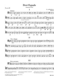 Drei Equale WoO 30 von Ludwig van Beethoven für 4 Posaunen im Alle Noten Shop kaufen