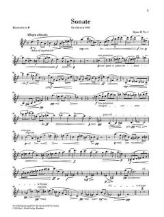 Sonaten und Stücke für Klarinette und Klavier von Max Reger 