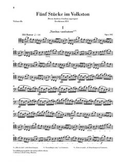 5 Stücke im Volkston op. 102 von Robert Schumann für Violoncello und Klavier (mit bezeichneter und unbezeichneter Violoncellostimme) im Alle Noten Shop kaufen