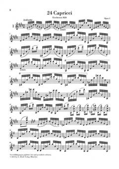 24 Capricci op. 1 von Niccolò Paganini für Violine solo im Alle Noten Shop kaufen