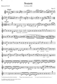 Sextett Es-dur op. 71 mit Marsch WoO 29 (Ludwig van Beethoven) 