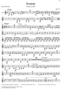 Sextett Es-dur op. 71 mit Marsch WoO 29 (Ludwig van Beethoven) 