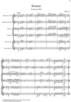 Sextett Es-dur op. 71 mit Marsch WoO 29 (Ludwig van Beethoven) 
