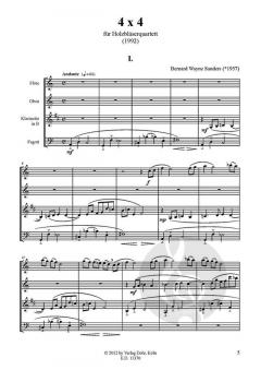 4 x 4 von Bernard Wayne Sanders für Holzbläserquartett im Alle Noten Shop kaufen