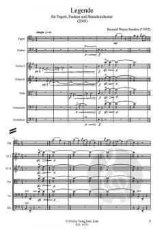 Legende für Fagott, Pauken und Streichorchester (2003) von Bernard Wayne Sanders im Alle Noten Shop kaufen (Partitur)