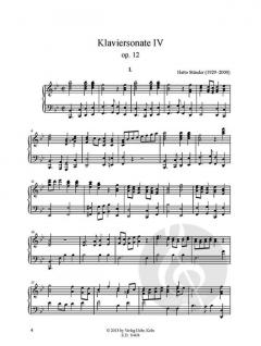 Klaviersonate IV B-Dur op. 12 von Hatto Ständer im Alle Noten Shop kaufen (Partitur)