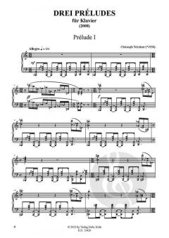 Drei Préludes von Christoph Weinhart für Klavier (2008) im Alle Noten Shop kaufen (Partitur)