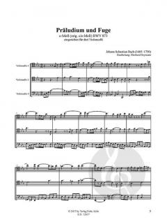 Präludium und Fuge c-Moll BWV 873 von Johann Sebastian Bach für Violoncello-Trio (original cis-Moll) im Alle Noten Shop kaufen