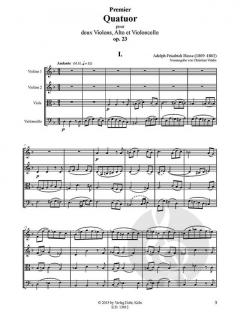 Streichquartett Nr. 1 d-Moll op. 23 von Adolph Friedrich Hesse im Alle Noten Shop kaufen (Partitur)