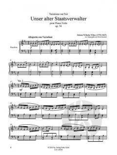 Variationen Vol. 4 von Johann Wilhelm Wilms für Pianoforte im Alle Noten Shop kaufen (Partitur)