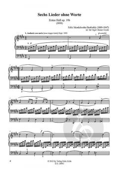 Lieder ohne Worte für Orgel op. 19b von Felix Mendelssohn Bartholdy im Alle Noten Shop kaufen (Partitur)