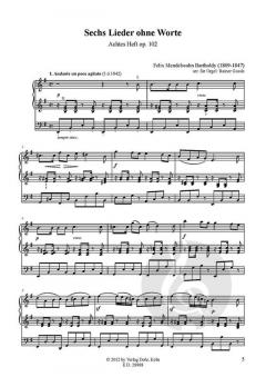 Lieder ohne Worte für Orgel op. 102 von Felix Mendelssohn Bartholdy im Alle Noten Shop kaufen (Partitur)