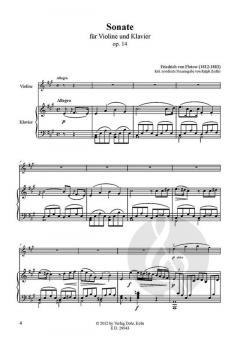 Sonate A-Dur op. 14 von Friedrich von Flotow für Violine und Klavier im Alle Noten Shop kaufen