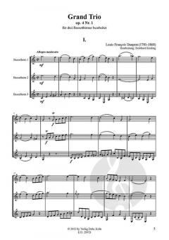 Grand Trio op. 4/1 von Louis Francois Dauprat für drei Bassetthörner im Alle Noten Shop kaufen