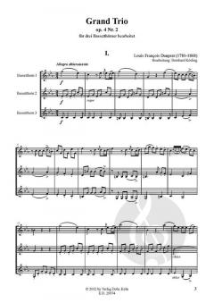 Grand Trio op. 4/2 von Louis Francois Dauprat für drei Bassetthörner im Alle Noten Shop kaufen