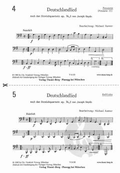 Deutschlandlied für Blechbläserquartett/-quintett (Joseph Haydn) 