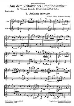 Aus dem Zeitalter der Empfindsamkeit von Paul Cadow für Holzbläser Duo im Alle Noten Shop kaufen