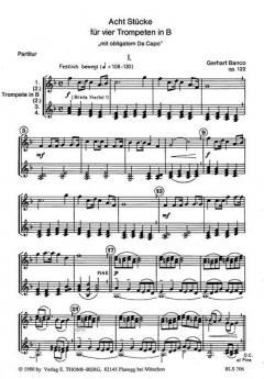 Acht Stücke mit oblig. Da Capo von Gerhard Banco 